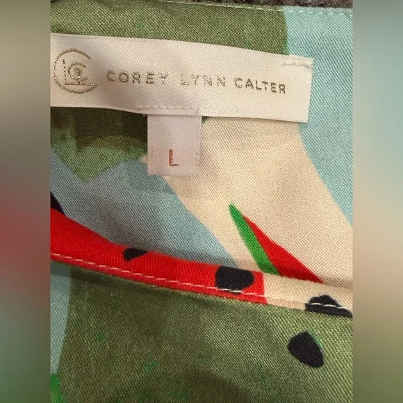 Anthropologie COREY LYNN CALTER Abstract Dolman Sleeve Dress size L Womens - Picture 7 of 7